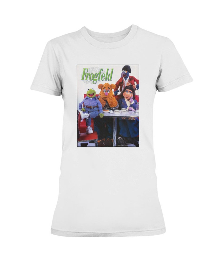 Frogfeld Shirt 90S Vintage Muppets Seinfeld Shirt Kermit Rare Jim Henson Ladies T Shirt 071721