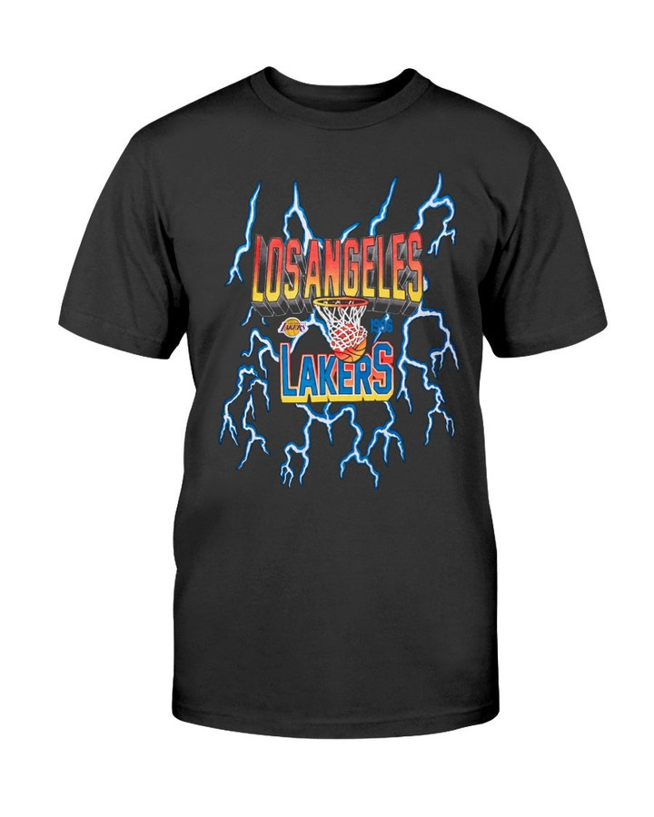 Mitchell  Ness Los Angeles Lakers Lightning T Shirt 072421