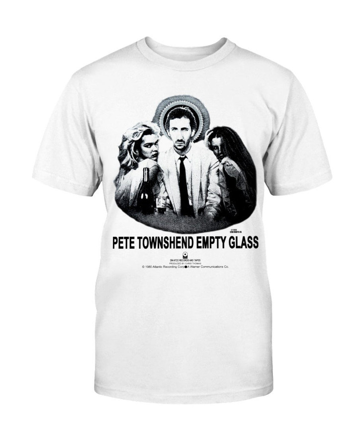 Vtg 1980 Pete Townshend Empty Glass T Shirt Black L 80S The Who Solo Album Promo T Shirt 072321