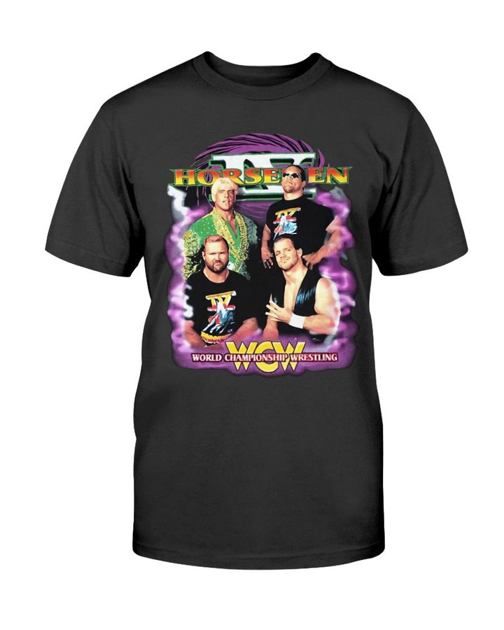 Vintage 1990S Wcw Four Horsemen Wrestling T Shirt 071021