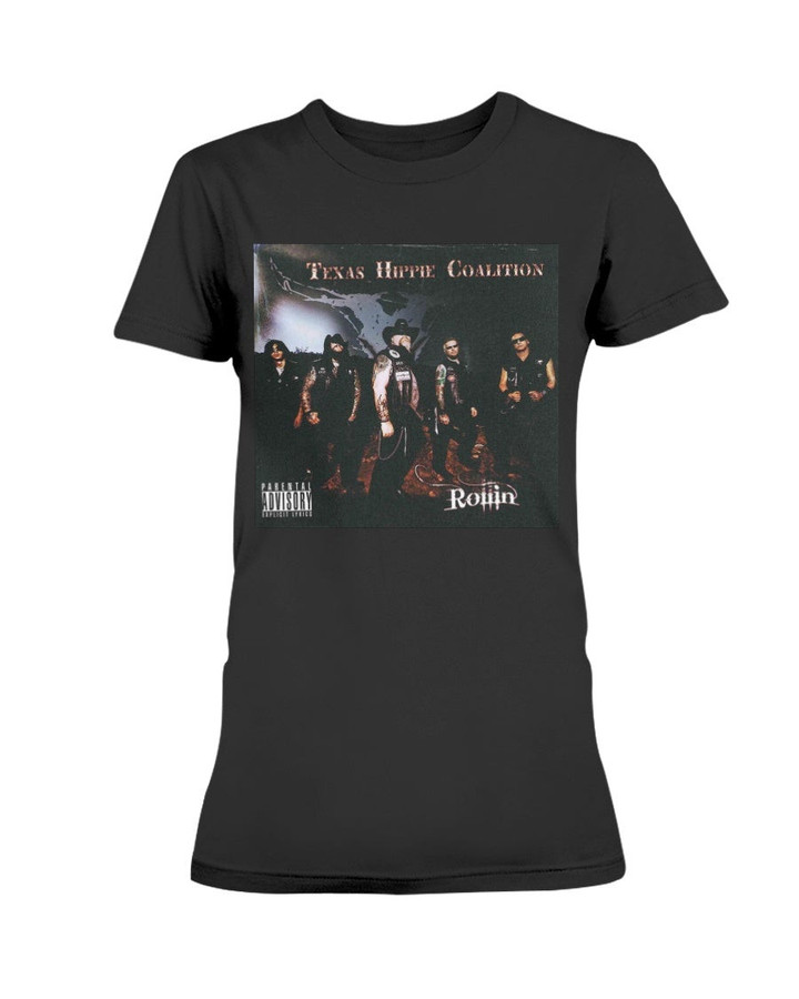 Texas Hippie Coalition   Rollin Ladies T Shirt 062821