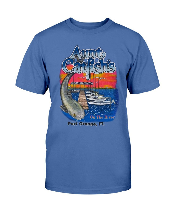 Vintage Aunt CatfishOn The River T Shirt 90Port Orange Florida T Shirt 071621