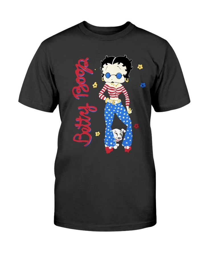 Vtg Betty Boop Usa 70S Hippie Vintage 90S Cartoon T Shirt 072421