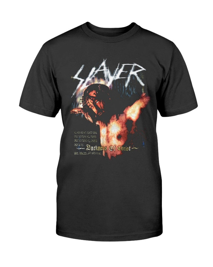Vintage Slayer Darkness Of Christ God Hates Us Touramerican Thrash Metal Band T Shirt 072421