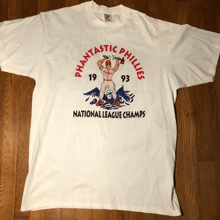 Vtg 1993 Philadelphia Phillies Whoomp There It Is Rap Tee T Shirt 90s Usa