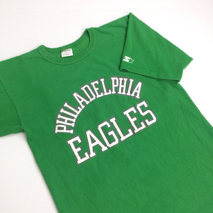 Vintage 80s Starter Philadelphia Eagles kelly green football graphic tee t shirt