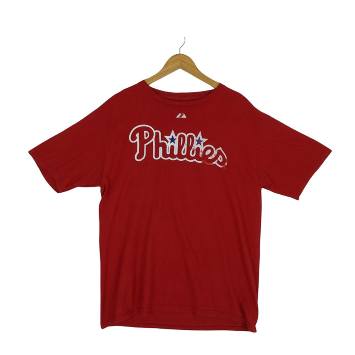 Vintage 2000s Phillies lb Baseball Tee Shane Victorino T shirt Philadelphia Phillies Tee T shirt Red
