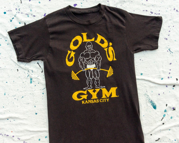 80s Vintage Golds Gym Kansas City Bodybuilding T Shirt