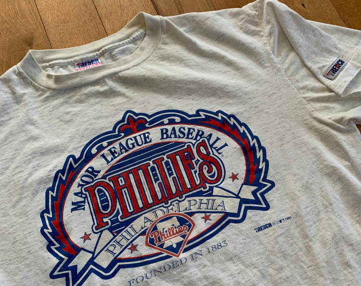 1993 Philadelphia Phillies T shirt Vintage 1990s Trench Ultra Usa Tee Major League Baseball Sportswear Liberty Bell