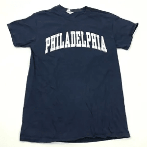 Vintage Philadelphia Shirt S Blue Tee Adult 90s S Top