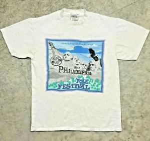 Vintage Philadelphia Folk Festival 1994 Oneita T Shirt S M