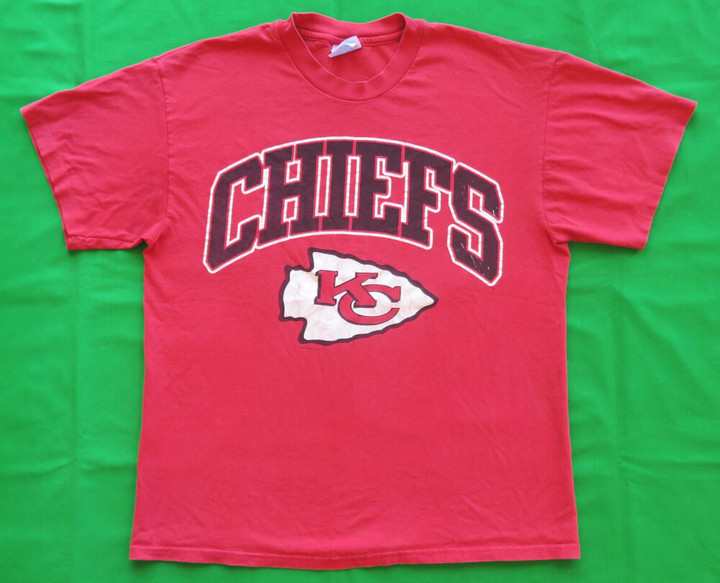 Kansas City Chiefs Vintage T Shirt 90s Football Team Logo Sports 1997 L