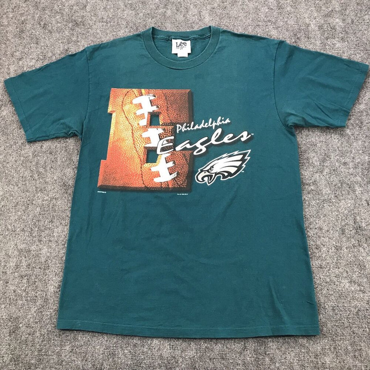 Vintage Philadelphia Eagles Shirt Green 90s Usa Made Football
