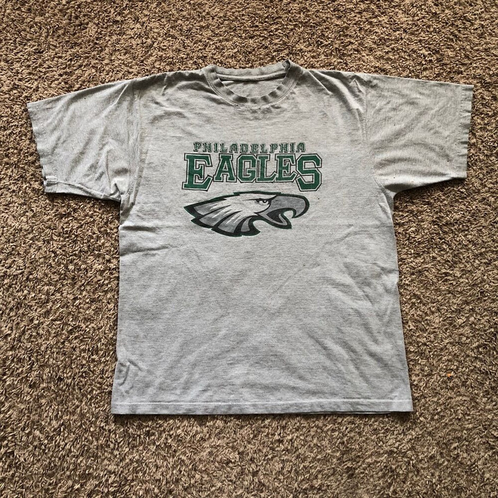 Vintage Philadelphia Eagles T Shirt S Gray Short Sleeve 00s