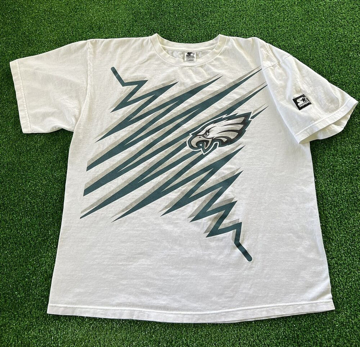 Vintage 1996 Philadelphia Eagles Starter Shockwave T shirt 90s S