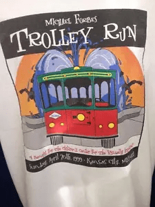 Michael Forbes Trolley Run T Shirt Kansas City Mo Bibb Associates Vtg 1999