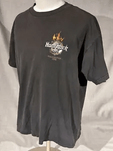 Vintage 1998 Hard Rock Cafe Philadelphia Black T shirt Adult