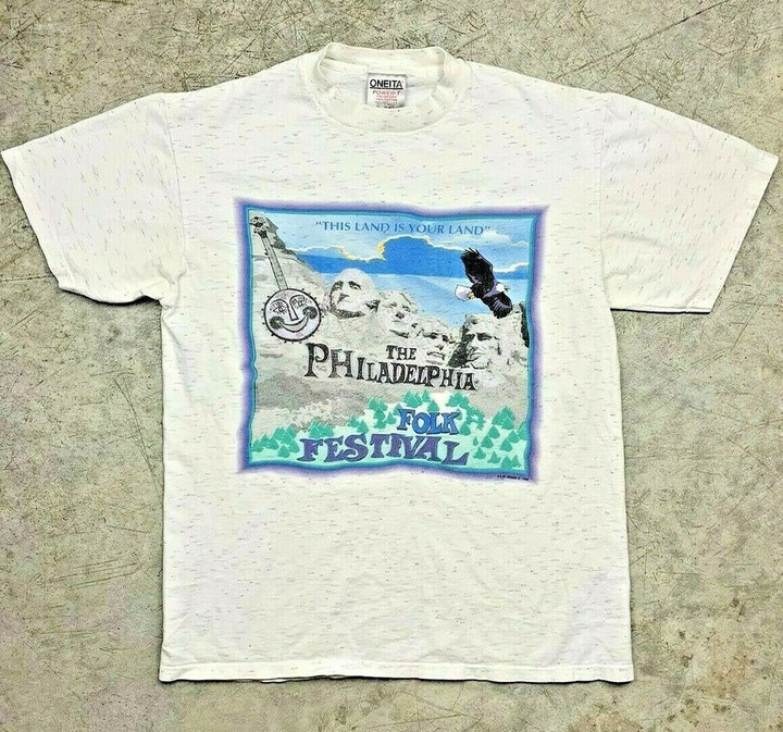 Vintage Philadelphia Folk Festival 1994 Oneita T shirt M