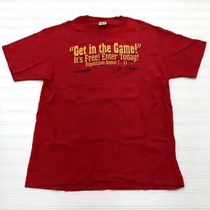 Vintage Anvil Get In The Game Joe Montana Kansas City Red T shirt Adult