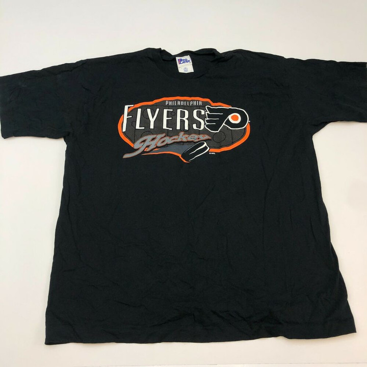 Vintage Philadelphia Flyers Hockey Shirt 2 X Short Sleeve Black