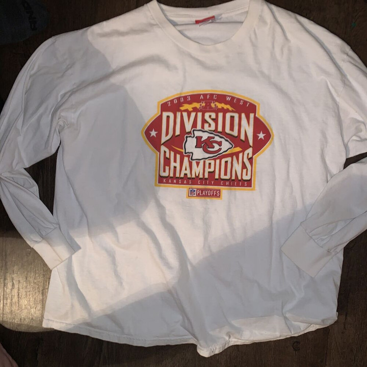 Vintage Kansas City Chiefs 2003 Afc West Champions T shirt
