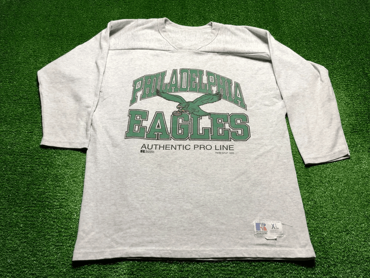 Vintage 1995 Russell Athletic Philadelphia Eagles Shirt Gray