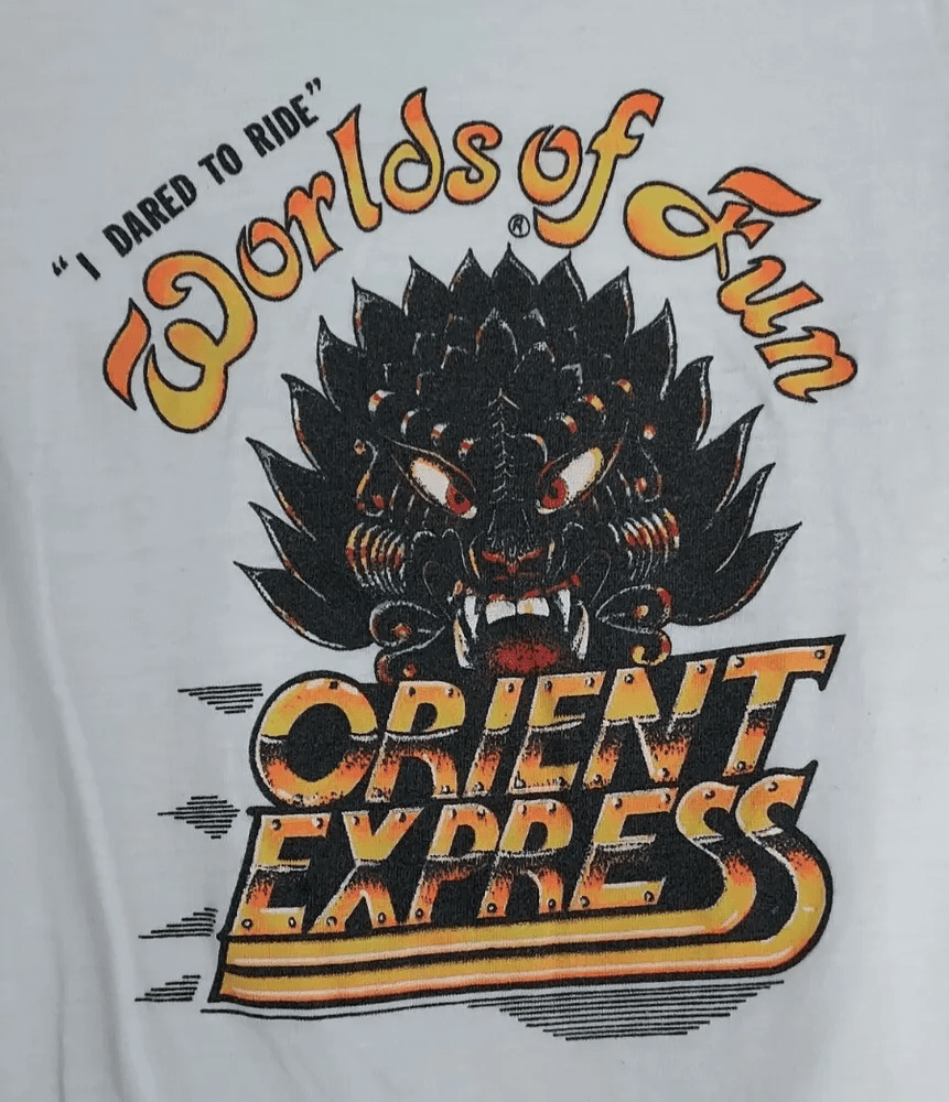 Orient Express Roller Coaster Worlds Of Fun Kansas City Vintage T shirt