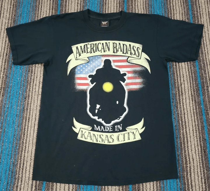 Vintage Wwf Undertaker American Badass Kansas City T Shirt