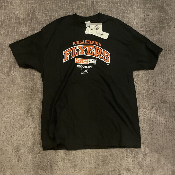 Vintage 90s Philadelphia Flyers Hockey Club Ccm Gray T shirt s Usa