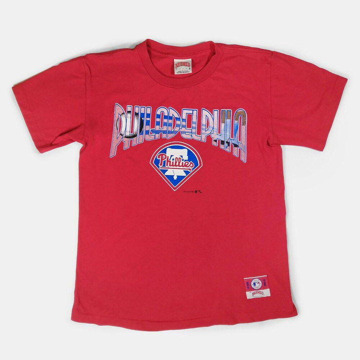 Vintage 90s Philadelphia Phillies T shirt Baseball Nutmeg S