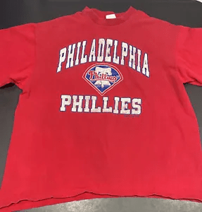 Vintage 1995 Philadelphia Phillies T S Extra Red