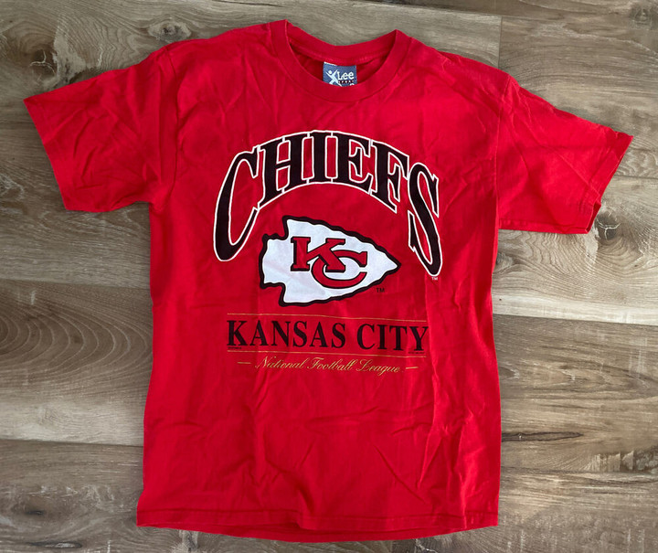Vtg 1996 Lee Sport Red Kansas City Chiefs T shirt Adult Usa