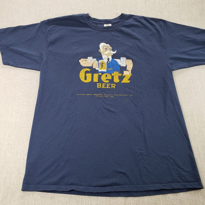 Vintage Gretz Beer Blue T Shirt 1990s Philadelphia Pa William Gretz