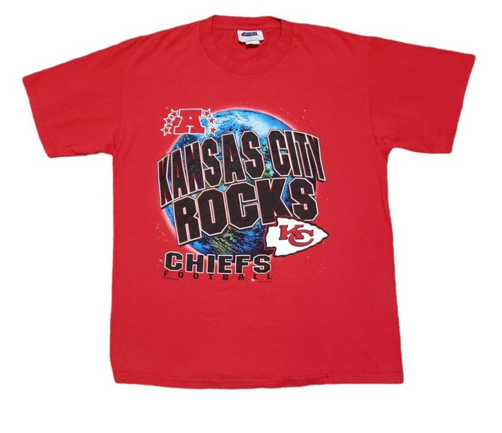 Kansas City Chiefs Vintage 90s T shirt Kansas City Rocks