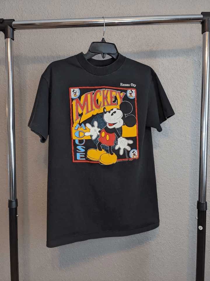 Vintage 80s Single stitched Kansas City Mickey Mouse T Shirt No Reserve