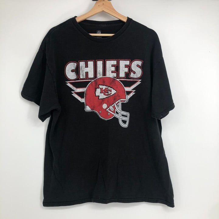 Vintage Kansas City Chiefts Nlf Team Apparel Black T Shirt 2013