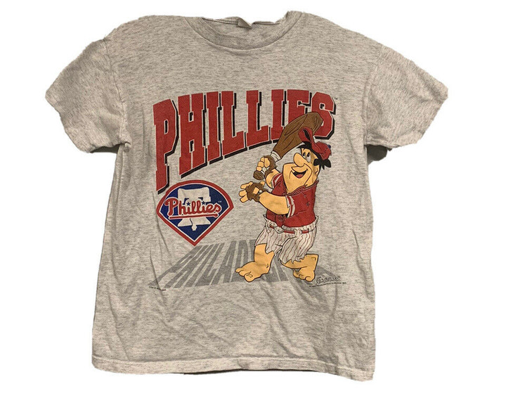 Vintage Csa Fred Flintstone Philadelphia Phillies T Shirt 1994 14 16