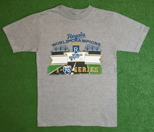 Vintage 1985 Kansas City Royals I 70 Series World Champions T shirt