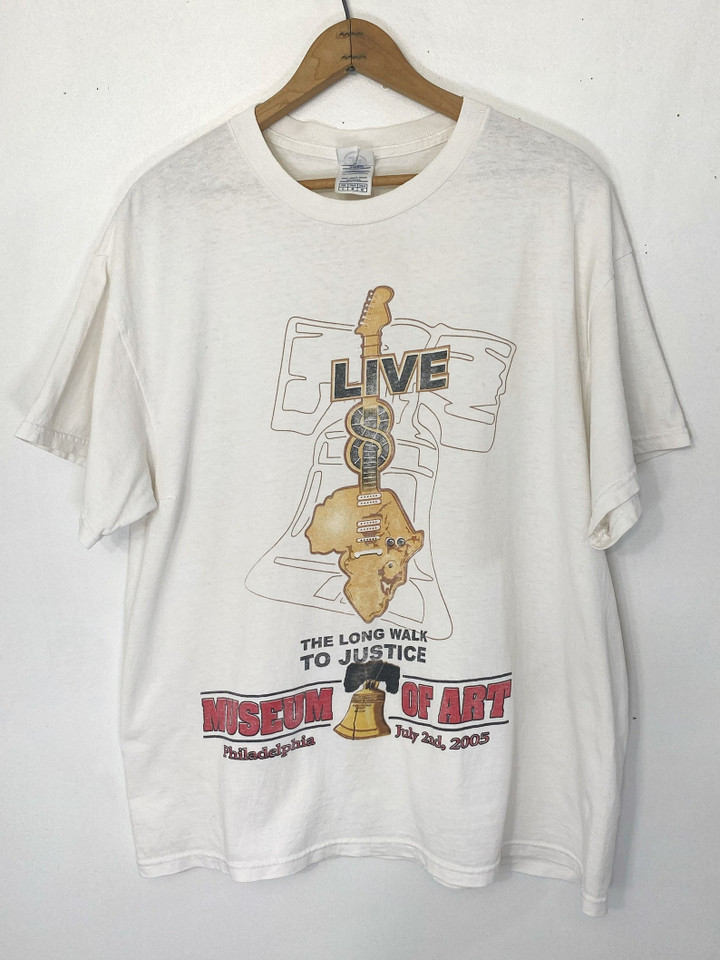 Rare Vintage Live 8 Concert T shirt Philadelphia Museum Of Art s
