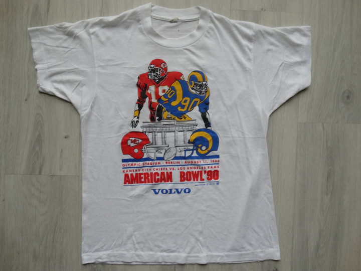 Vintage 1990 American Bowl Kansas City Chiefs Los Angeles Rams Volvo Football