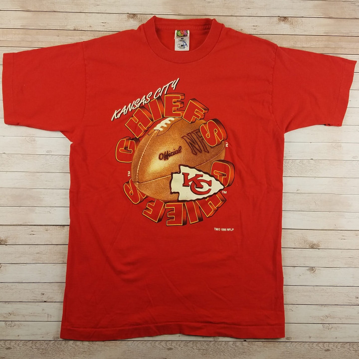 Vintage 1990s Kansas City Chiefs Football Superbowl Champions Fruit Of The Loom Red T1996