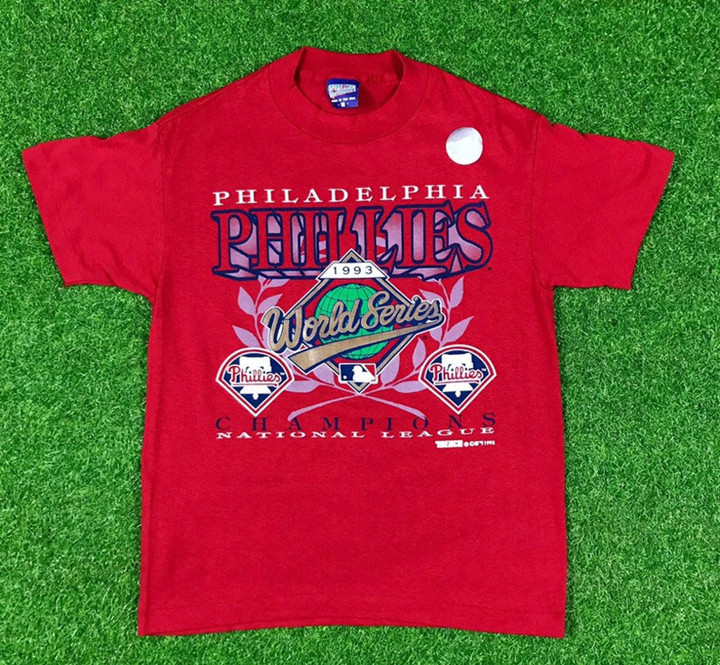 Vintage Philadelphia Phillies 1993 World Series Champs Tees 1990s Made Usa Brand New 90s Philly