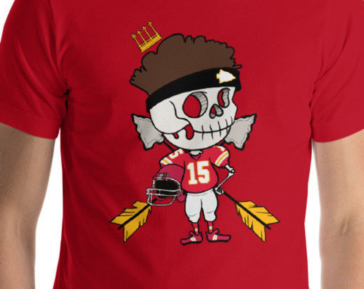 Mahomes Skull Arrowheads Kansas City Chiefs Unisex T shirt