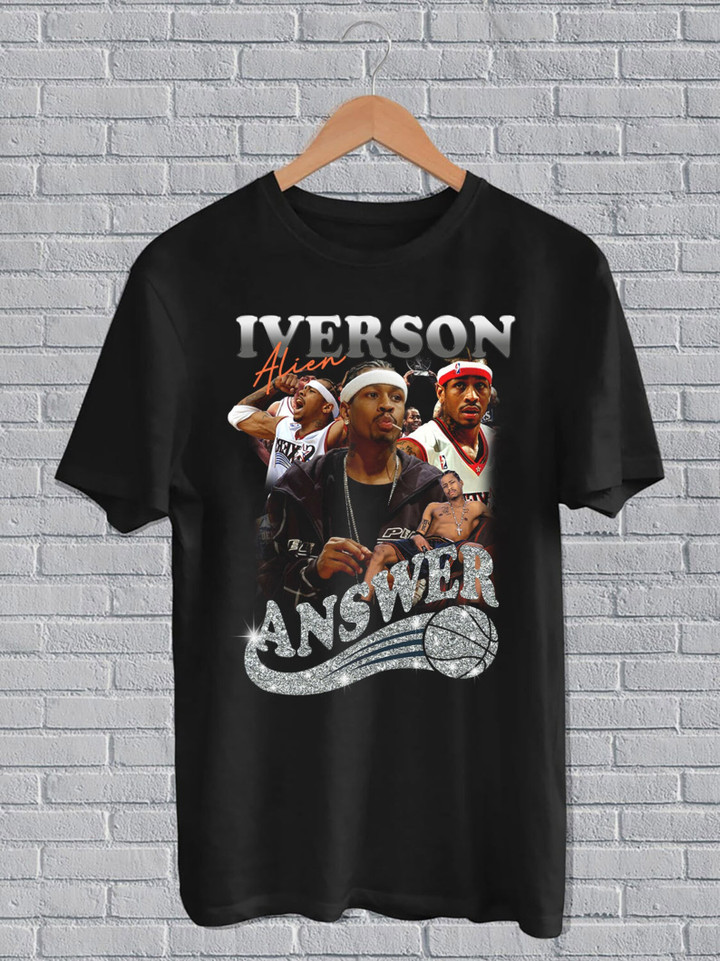 Vintage Allen Iverson The Answer Philadelphia 76ers Shirt Philadelphia 76ers Shirt Graphic Unisex Tee Vintage 90s Graphic Tee