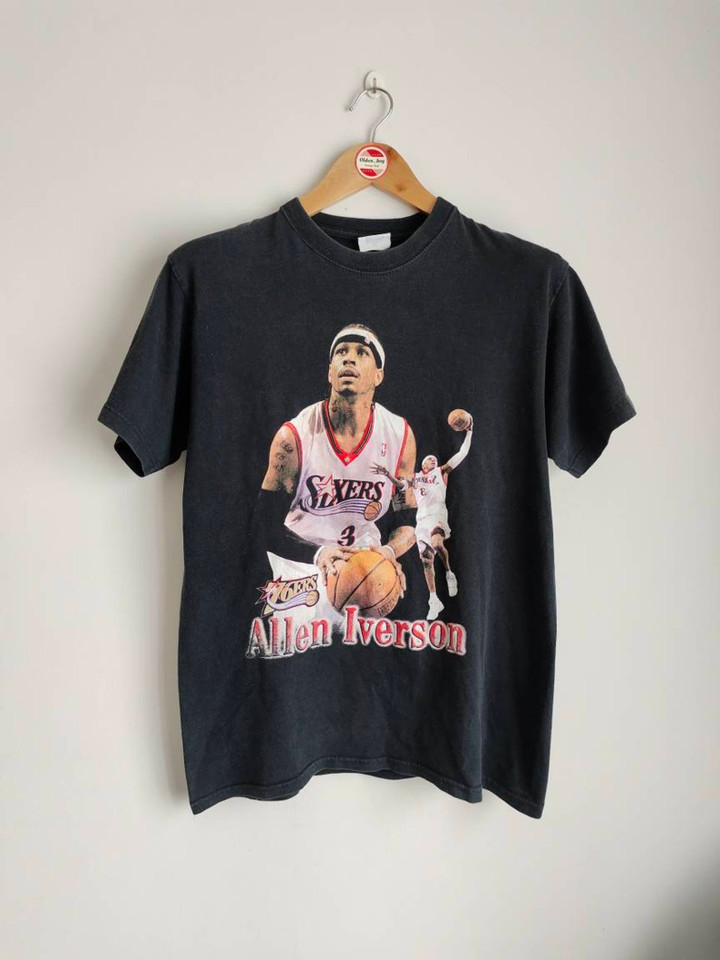 Rare Vintage Allen Iverson 90s T shirt basketball Philadelphia 76ers The Answer