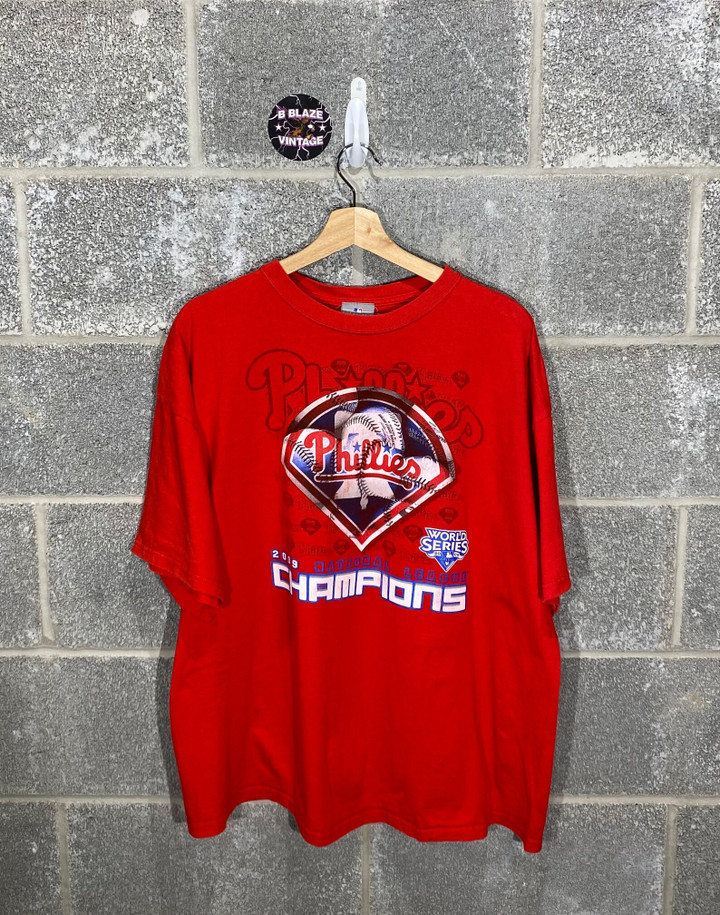 Vintage 2000s Philadelphia Phillies National Leauge Champions Graphic T shirt