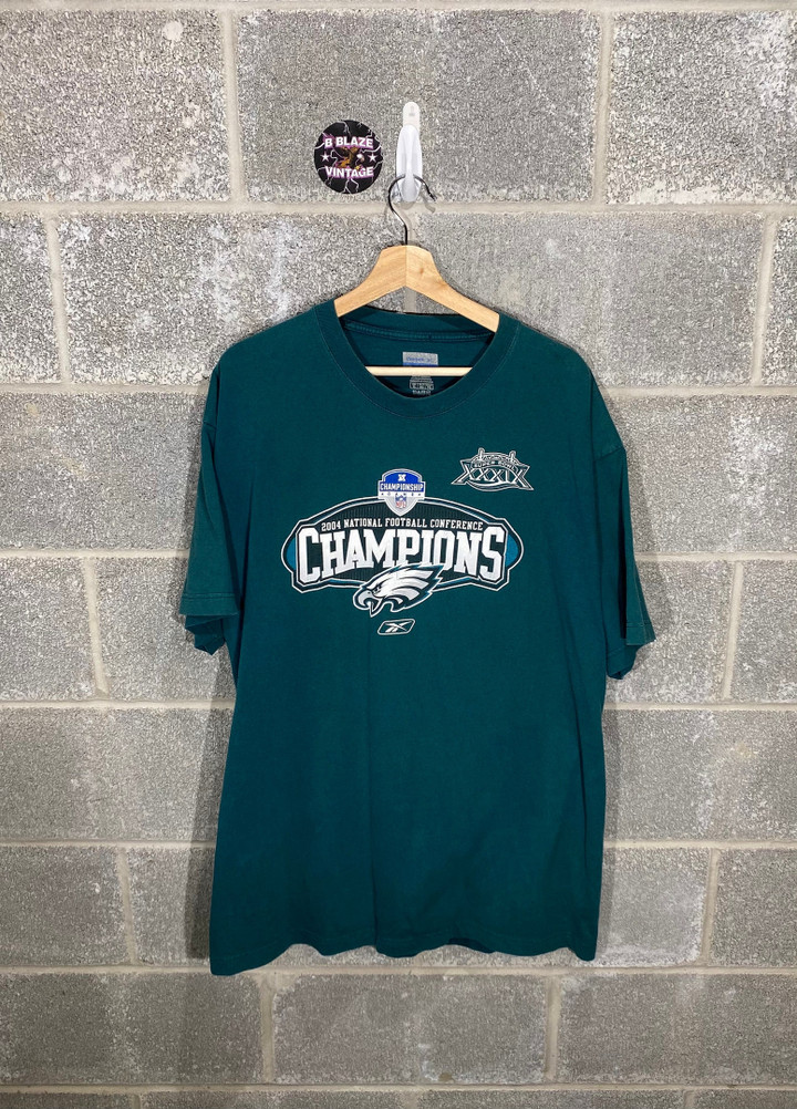 Vintage 2000s Philadelphia Eagles Afc Champions Super Bowl Xxxix Football Graphic T shirt