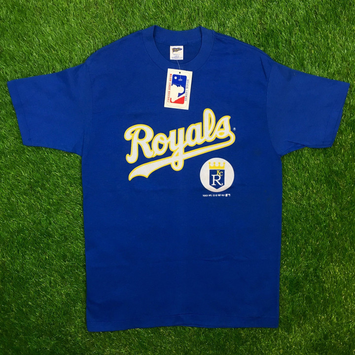 Vintage Kansas City Royals Tees T Shirt 1987 Nwt 1980s Trench Tags Ts 80s Chiefs New Old Stock