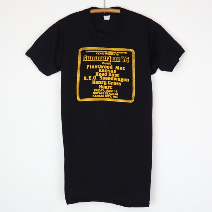 Vintage 1976 Fleetwood Mac Summerjam Kansas City Concert Shirt