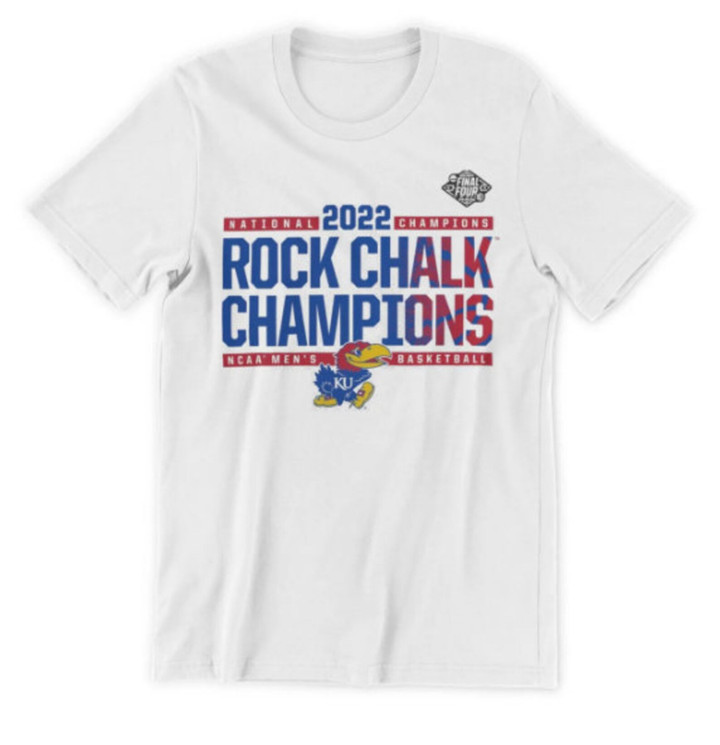 Kansas City Jayhawks Rock Chalk Champions 2022 National Champions s Division Basketball T shirt Ku Champions T shirt